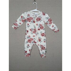 Modern Moments by Gerber Floral Viscose Zip Sleeper Cream Red 6-9M